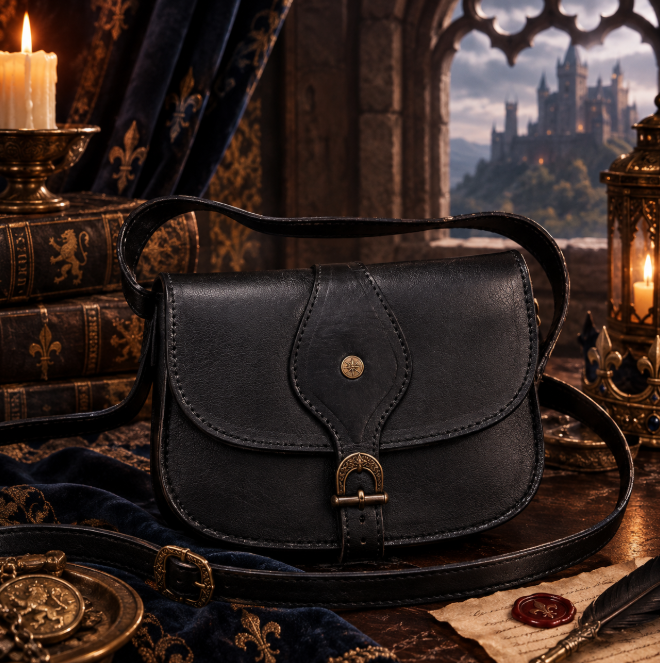 Medieval Classic Buckled Saddle Bag