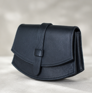 Classic Black Leather Belt Pouch