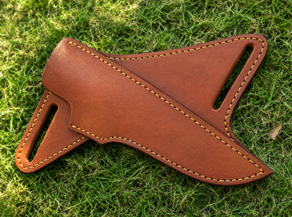 Custom Handcrafted Angled Leather Be Sheath Cross-Draw Fixed Blade Knife Holster